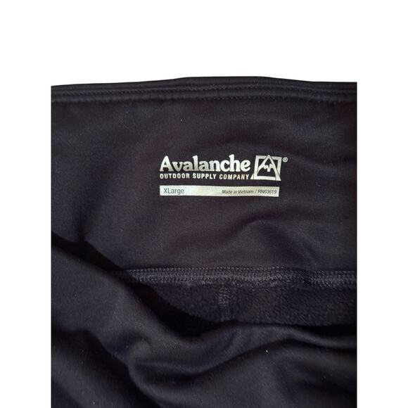 Avalanche Fleece Lined Jogger Leggings XL Black Zip Pocket Outdoor Gorpcore - Picture 2 of 10